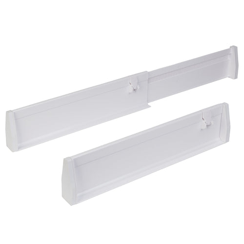 2-Pack Adjustable Drawer Dividers - White