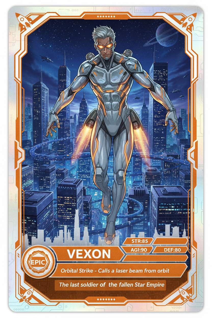 VEXON The Star Empire Soldier Epic anime collectible card