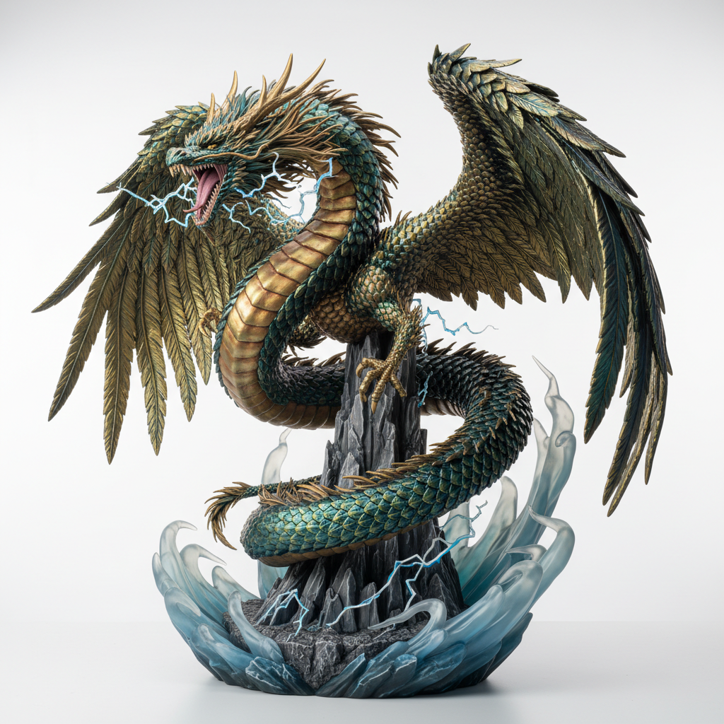 RYUKEN The Eternal Dragon 35cm large premium anime statue