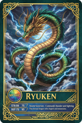 RYUKEN The Eternal Dragon Mythic anime collectible card