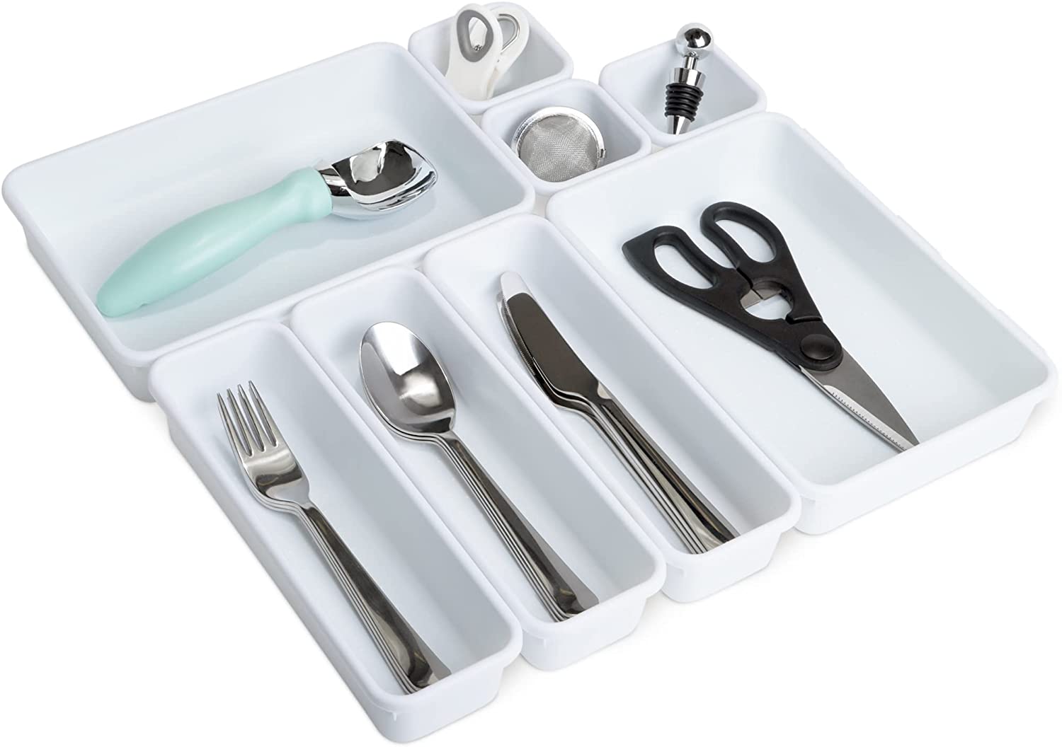 Interlocking Drawer Organizer - 8 Piece Set