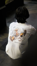 Gear 5 Luffy white anime graphic tee back view